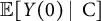 double struck upper E left bracket upper Y left parenthesis 0 right parenthesis vertical bar upper C right bracket