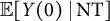 double struck upper E left bracket upper Y left parenthesis 0 right parenthesis vertical bar NT right bracket
