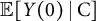 double struck upper E left bracket upper Y left parenthesis 0 right parenthesis vertical bar upper C right bracket
