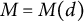 upper M equals upper M left parenthesis d right parenthesis