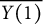 ModifyingAbove upper Y left parenthesis 1 right parenthesis With quotation dash