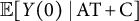 double struck upper E left bracket upper Y left parenthesis 0 right parenthesis vertical bar AT plus upper C right bracket