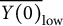 ModifyingAbove upper Y left parenthesis 0 right parenthesis With quotation dash Subscript low