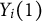 upper Y Subscript i Baseline left parenthesis 1 right parenthesis
