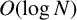 upper O left parenthesis log upper N right parenthesis