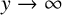 y right arrow infinity