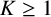 upper K greater than or equals 1