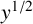 y Superscript 1 divided by 2