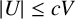 StartAbsoluteValue upper U EndAbsoluteValue less than or equals c upper V