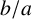 b divided by a