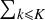 sigma summation Underscript k less than or slanted equals upper K Endscripts