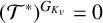 left parenthesis upper T Superscript asterisk Baseline right parenthesis Superscript upper G Super Subscript upper K Super Sub Subscript v Baseline equals 0