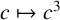 c right arrow from bar c cubed