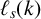 script l Subscript s Baseline left parenthesis k right parenthesis