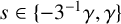 s element of StartSet minus 3 Superscript negative 1 Baseline gamma comma gamma EndSet
