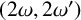 left parenthesis 2 omega comma 2 omega prime right parenthesis
