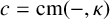 c equals c m left parenthesis minus comma kappa right parenthesis