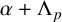 alpha plus upper Lamda Subscript p
