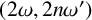 left parenthesis 2 omega comma 2 n omega prime right parenthesis