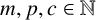m comma p comma c element of double struck upper N