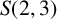 upper S left parenthesis 2 comma 3 right parenthesis