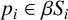 p Subscript i Baseline element of beta upper S Subscript i