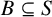 upper B subset of or equal to upper S
