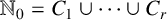 upper N 0 equals upper C 1 union midline horizontal ellipsis union upper C Subscript r