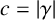 c equals StartAbsoluteValue gamma EndAbsoluteValue