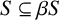 upper S subset of or equal to beta upper S