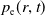 p Subscript normal e Baseline left parenthesis r comma t right parenthesis