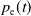 p Subscript normal e Baseline left parenthesis t right parenthesis