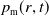 p Subscript normal m Baseline left parenthesis r comma t right parenthesis