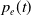 p Subscript e Baseline left parenthesis t right parenthesis