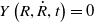 upper Y left parenthesis upper R comma ModifyingAbove upper R With dot comma t right parenthesis equals 0