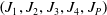 left parenthesis upper J 1 comma upper J 2 comma upper J 3 comma upper J 4 comma upper J Subscript upper P Baseline right parenthesis