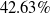 42.63 percent sign