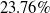 23.76 percent sign