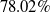78.02 percent sign