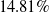 14.81 percent sign