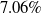 7.06 percent sign