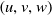 left parenthesis u comma v comma w right parenthesis