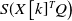 upper S left parenthesis upper X left bracket k right bracket Superscript upper T Baseline upper Q right parenthesis