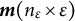 bold italic m left parenthesis n Subscript epsilon Baseline times epsilon right parenthesis