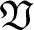 fraktur upper V