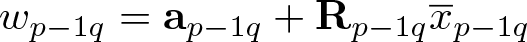 wp minus 1 q equals ap minus 1 q plus Rp minus 1 qx quotation dash p minus 1 q