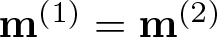 m left parenthesis 1 right parenthesis equals m left parenthesis 2 right parenthesis