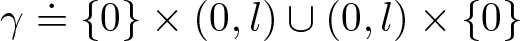gamma approaches the limit left brace 0 right brace times left parenthesis 0 comma l right parenthesis union left parenthesis 0 comma l right parenthesis times left brace 0 right brace
