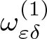 omega epsilon delta left parenthesis 1 right parenthesis