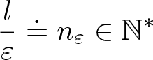 l epsilon approaches the limit n epsilon element of double struck upper N asterisk